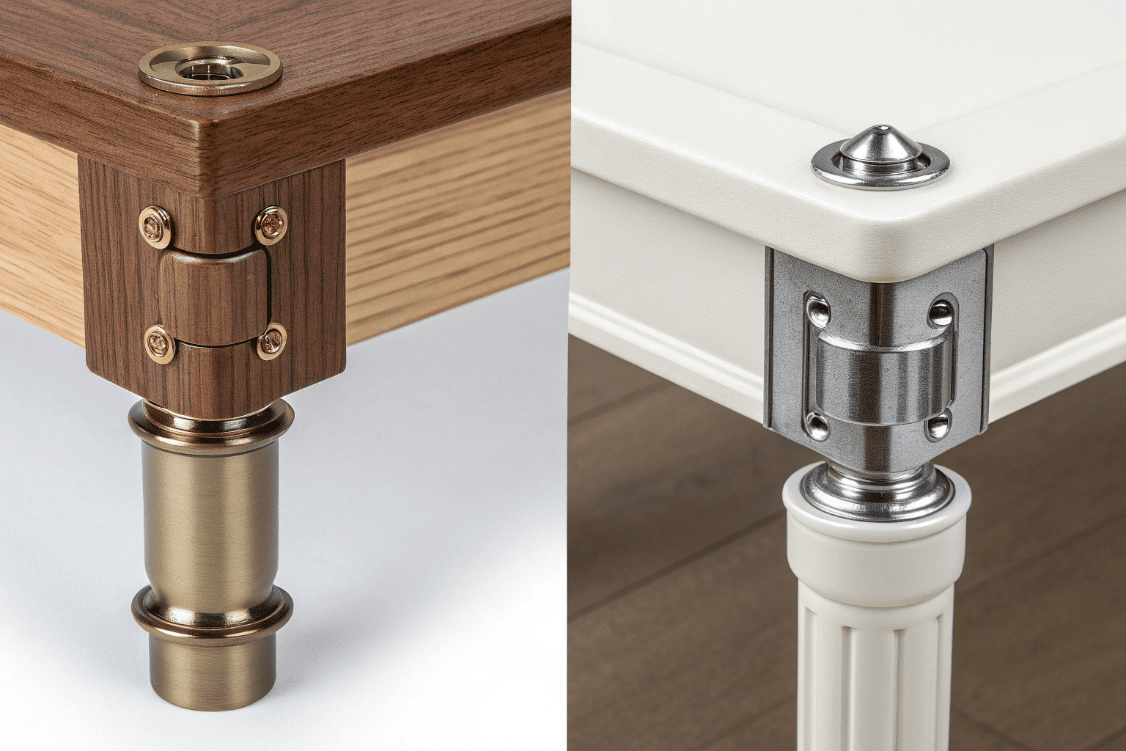 تفاوت یراق فلزی و پلاستیکی در مبلمان