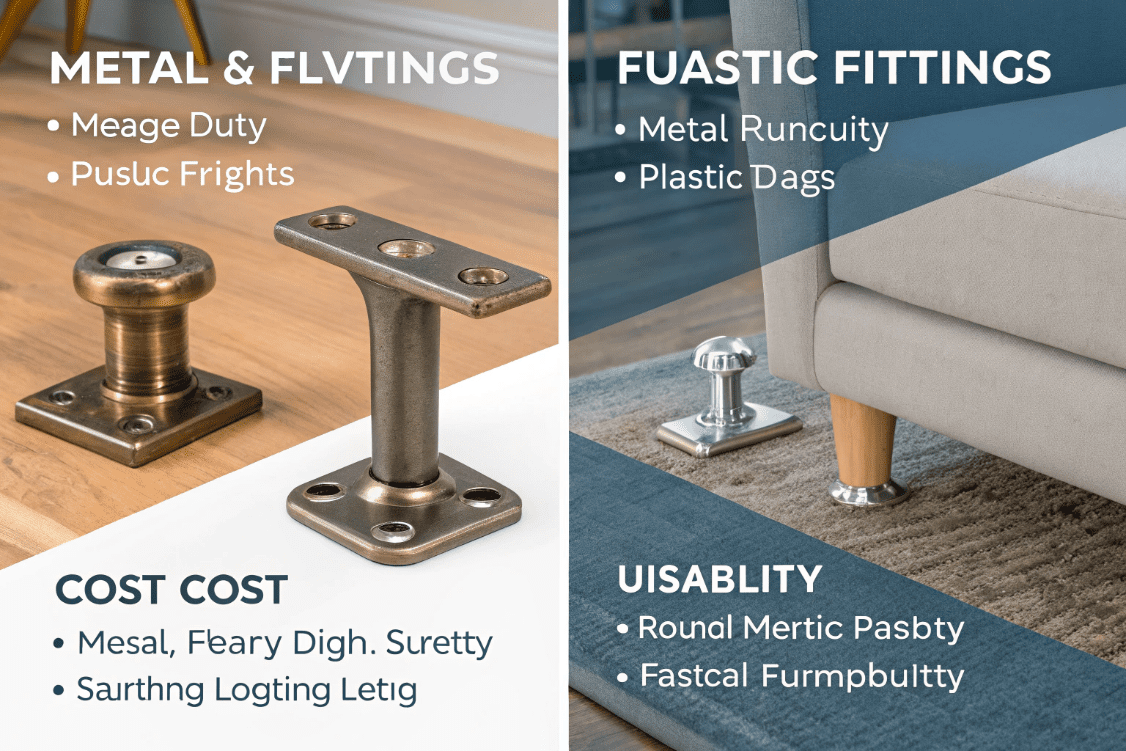 تفاوت یراق فلزی و پلاستیکی در مبلمان